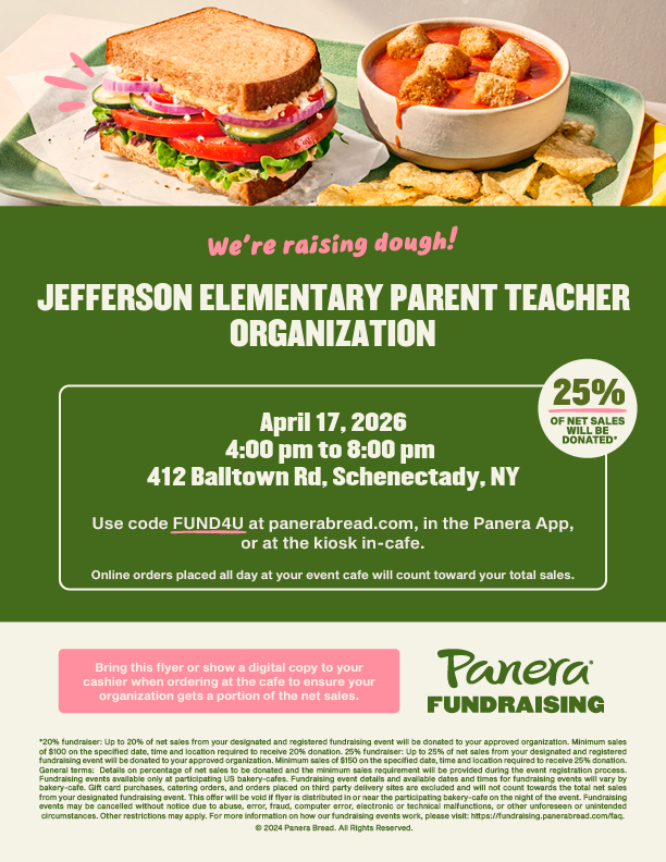 Panera Bread Fundraiser Night — Jefferson Elementary PTO
