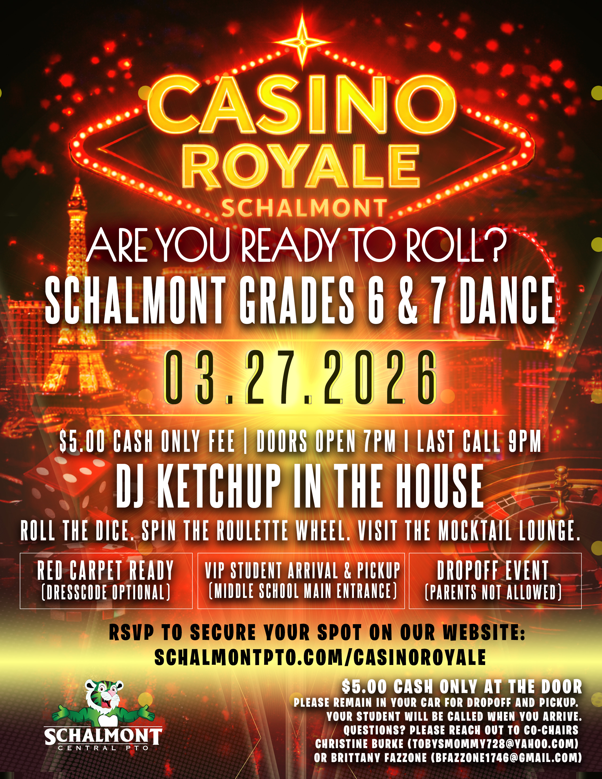 6/7 Casino Night Dance Invitation